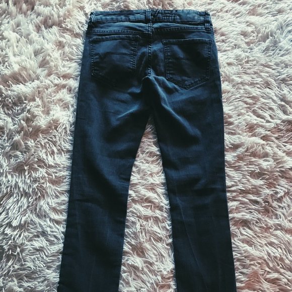 UEC - Volcom Jeans Size 1 - Distressed Washed Black w/raw hem - Straight Leg - Picture 3 of 9